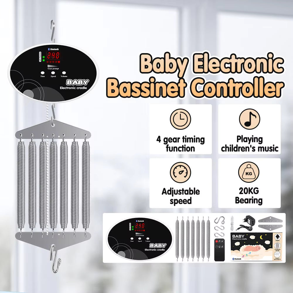 Electric Swing Controller for Newborn, Spring Swing Motor Baby Hanging Hammock Control with Timer and Music Function