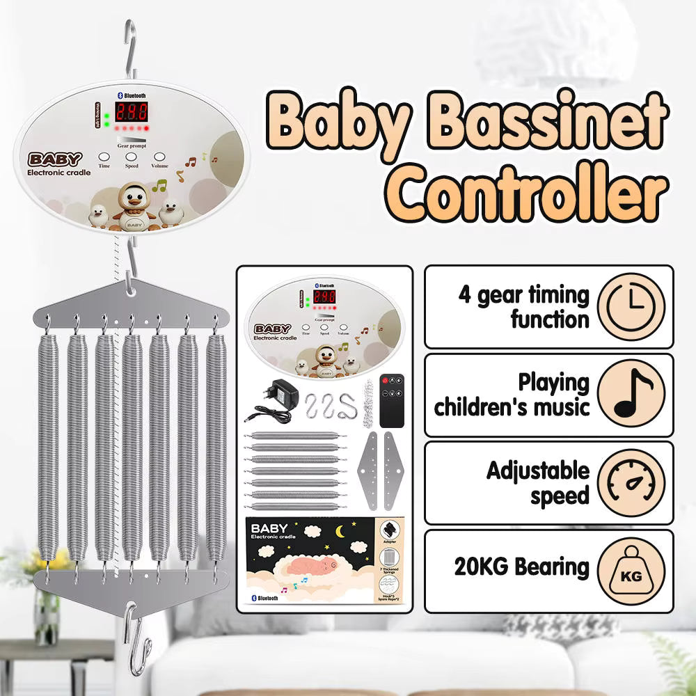 Electric Swing Controller for Newborn, Spring Swing Motor Baby Hanging Hammock Control with Timer and Music Function